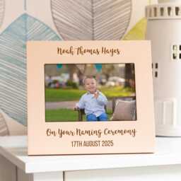 Personalised Pastel Photo Frame Christening, Baptism, Naming Day Gift - Lc1078 - thumbnail 3