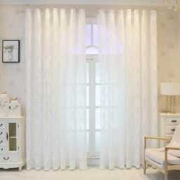 Custom Curtains Five Colours Net Sheer Voile Curtain For Bedroom Living Room - thumbnail 3
