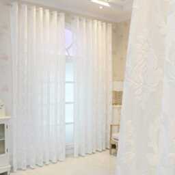 Custom Curtains Five Colours Net Sheer Voile Curtain For Bedroom Living Room - thumbnail 2