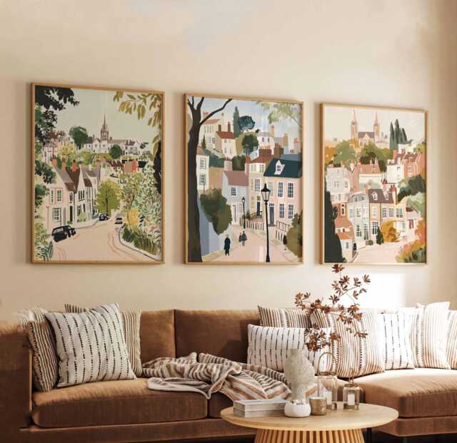 Set Of 3 Highgate Posters, London Travel Prints, Wall Art Set, UK City Poster Decor, Scenic Print For Home Or Gift - image 1