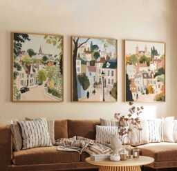 Set Of 3 Highgate Posters, London Travel Prints, Wall Art Set, UK City Poster Decor, Scenic Print For Home Or Gift - thumbnail 1