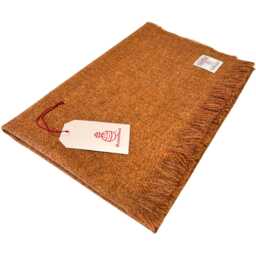 Harris Tweed Terracotta - Luxury Pure Wool Lap Blanket 75x100cm/30x39 - thumbnail 4