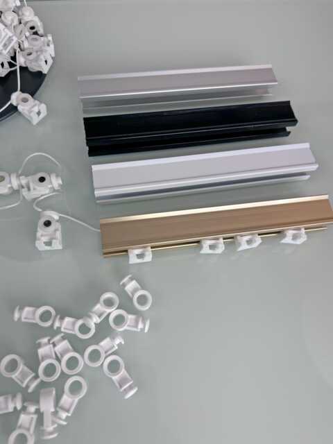 Custom Aluminum Ripple Fold Drapery Track - S-Fold Curtain Hardware - image 1