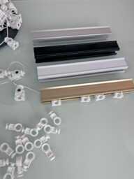 Custom Aluminum Ripple Fold Drapery Track - S-Fold Curtain Hardware - thumbnail 1