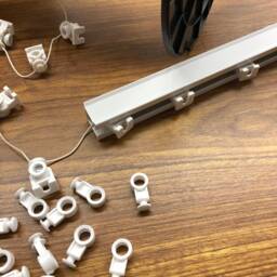 Custom Aluminum Ripple Fold Drapery Track - S-Fold Curtain Hardware - thumbnail 2