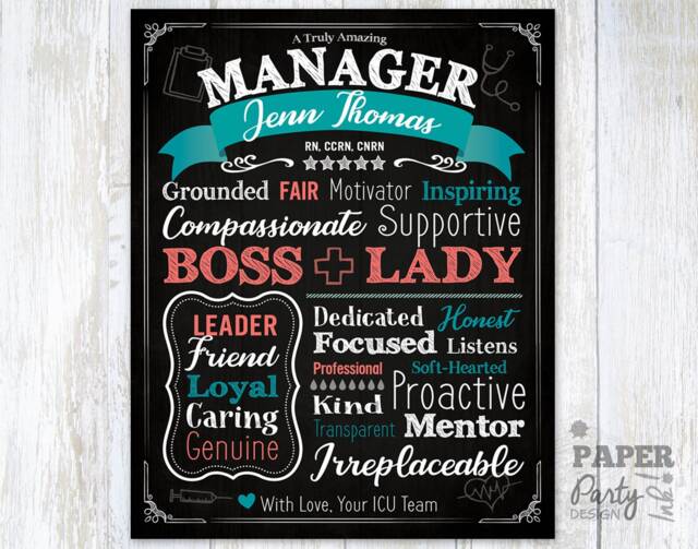 "Boss Appreciation Wall Art, Manager Printable, 16"" X 20" - image 1