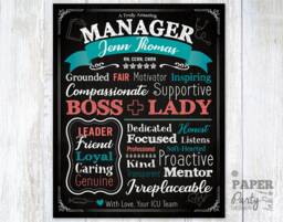 "Boss Appreciation Wall Art, Manager Printable, 16"" X 20" - thumbnail 1