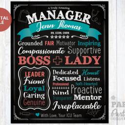 "Boss Appreciation Wall Art, Manager Printable, 16"" X 20" - thumbnail 2