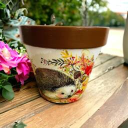 Hedgehog Plant Pot Flower Gifts Lovers Decorations - thumbnail 1