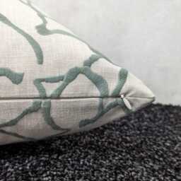 John Lewis & Partners Calathea Fabric Cushion Cover Maple Leaf Embroidered Pillow Throw Cover Country Home. Myrtle Green - thumbnail 3