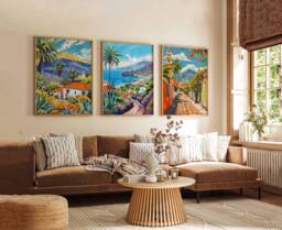 Set Of 3 Tenerife Poster, Spain Travel Print, Wall Art, Canary Islands Decor, Gift
