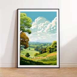 London Travel Print - England, Surrey Hills Poster, Home Decor, Gift Or Canvas - thumbnail 1