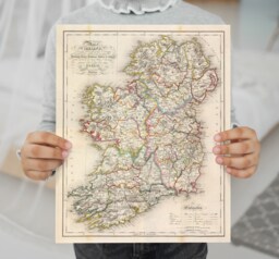 Ireland Map - Old Antique Reproduction Print Of 1846 - thumbnail 1