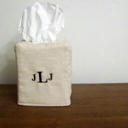Custom Tissue Box Cover - You Choose The Initials - thumbnail 3