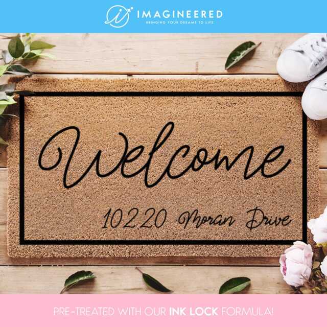 Personalized Street Name Doormat - Door Mat Custom Housewarming Gift Closing - image 1