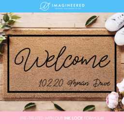 Personalized Street Name Doormat - Door Mat Custom Housewarming Gift Closing - thumbnail 1