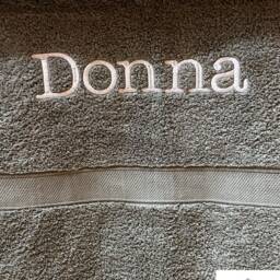 Embroidered Name Towel, Custom 100% Cotton New Home Gift - thumbnail 3