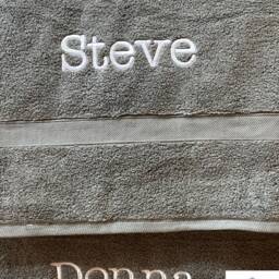Embroidered Name Towel, Custom 100% Cotton New Home Gift - thumbnail 2