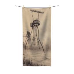 War Of The Worlds, 5 Of 6, Bath Towel, Vintage 1906 Illustration, H.g. Wells - thumbnail 2
