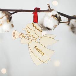 Angel Personalized Christmas Tree Decoration -A Beautiful & Thoughtful Gift For Someone Special, Angel Christmas Tree, Best - thumbnail 1
