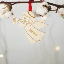 Angel Personalized Christmas Tree Decoration -A Beautiful & Thoughtful Gift For Someone Special, Angel Christmas Tree, Best - thumbnail 2