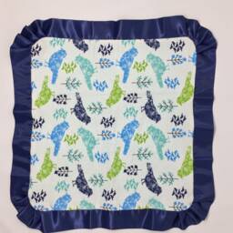 Minky Baby Blanket, Lovey, Minky Dot Car Satin Edge Gift Under Twenty, Bird - thumbnail 3