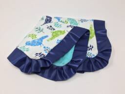 Minky Baby Blanket, Lovey, Minky Dot Car Satin Edge Gift Under Twenty, Bird