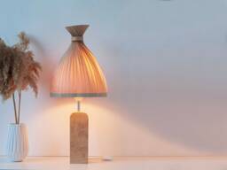 Maple Wood Table Lamp, Bedside Lamp Rustic Decor , Minimalist Small Scandinavian Desk - thumbnail 1
