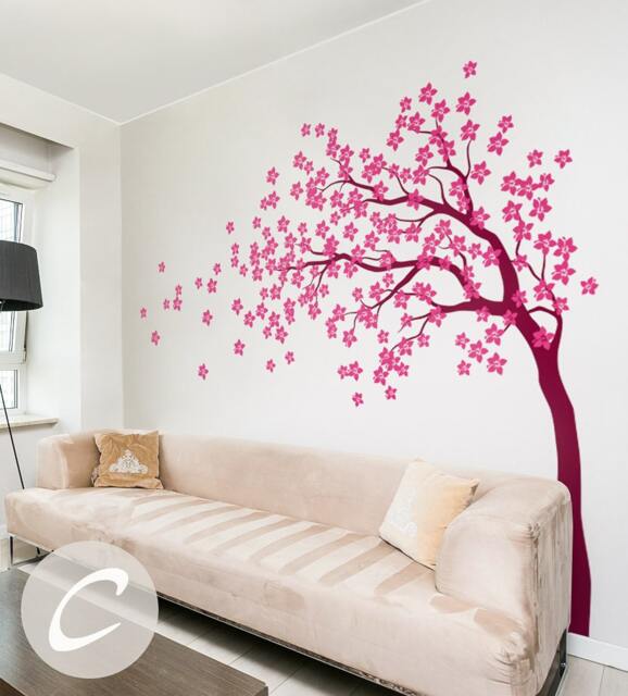 Large Blooming Tree Wall Sticker Floral Decal Flower Nursery Art Wall Mural -Am036 - image 1
