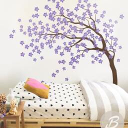 Large Blooming Tree Wall Sticker Floral Decal Flower Nursery Art Wall Mural -Am036 - thumbnail 2