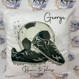 Personalised Football Cushion Cover - Bedroom Gifts Children's Adults Cushions - thumbnail 3