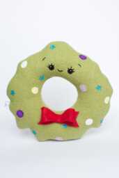 Christmas Cushion - Wreath Plush Caro & Zolie Decoration