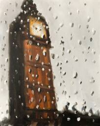London Oil Painting Big Ben Canvas Print, Fine Art By James Coates - thumbnail 1