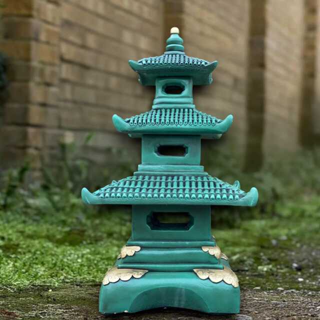 Stone Large Pagoda Sculpture Concrete Lantern Statue Outdoor Asian Decoration Handmade Zen Garden Ornament Yard Art - image 1
