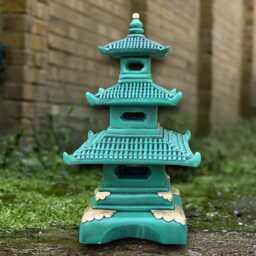 Stone Large Pagoda Sculpture Concrete Lantern Statue Outdoor Asian Decoration Handmade Zen Garden Ornament Yard Art - thumbnail 2