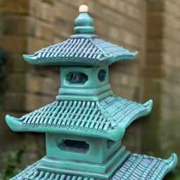 Stone Large Pagoda Sculpture Concrete Lantern Statue Outdoor Asian Decoration Handmade Zen Garden Ornament Yard Art - thumbnail 4