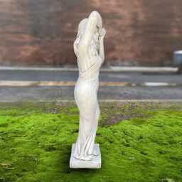 Elegant Woman Figurine Concrete Female Sculpture Stone Lady Outdoor Patio Decoration Classic Modern Ornament Lover Gift - thumbnail 4