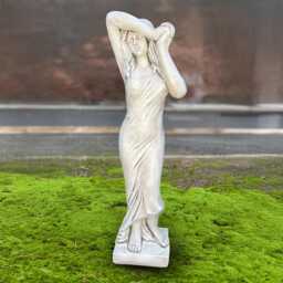 Elegant Woman Figurine Concrete Female Sculpture Stone Lady Outdoor Patio Decoration Classic Modern Ornament Lover Gift - thumbnail 1
