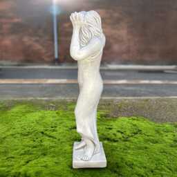 Elegant Woman Figurine Concrete Female Sculpture Stone Lady Outdoor Patio Decoration Classic Modern Ornament Lover Gift - thumbnail 3