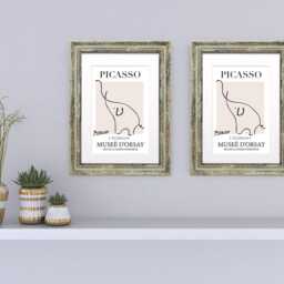 Vintage Rustic Distressed Handmade Photo Frame With Mount Pack Of 2 Frames A2/A3/A4/A5 Shabby Wood Effect Poster Picture - thumbnail 2