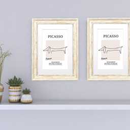 Vintage Rustic Distressed Handmade Photo Frame With Mount Pack Of 2 Frames A2/A3/A4/A5 Shabby Wood Effect Poster Picture - thumbnail 3
