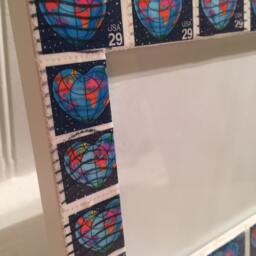World Love/ Peace/ Mother's Day Postage Stamp Frame - Holds 4x6 Photo - thumbnail 3