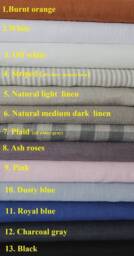 Striped Linen Duvet Cover, Stone Washed Bedding, Wooden Button Closure, Custom Size Bedding - thumbnail 2