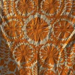 Handmade Cotton Suzani Embroidered Throw - Traditional Ethnic Textile Blanket - thumbnail 2