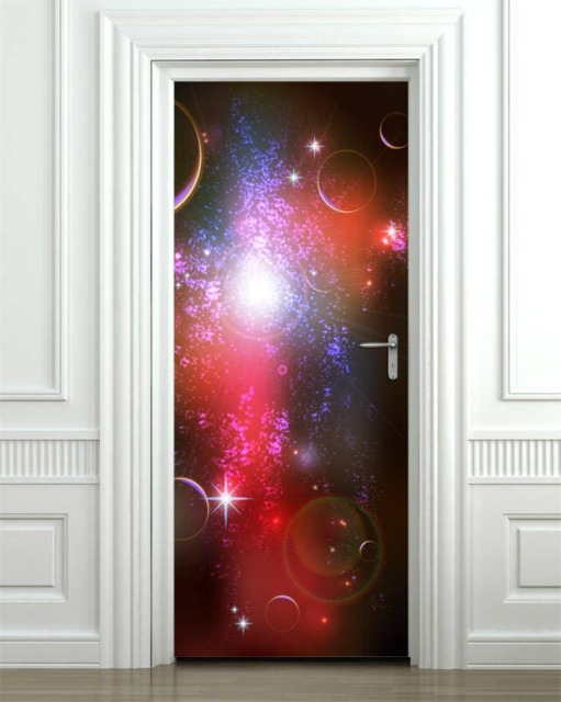 Space Wall Decal, Galaxy Sticker, Door Mural, Star Dust Wallpaper, Home Design Covering