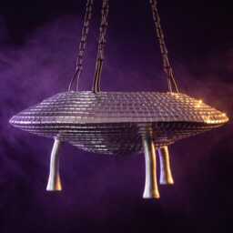 Ufo Hanging Planter, Mirror Ball Flying Saucer Plant Pot - thumbnail 2