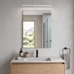 Frameless Rectangle Wall Mirror, 60x45cm Classic Vanity Mirror
