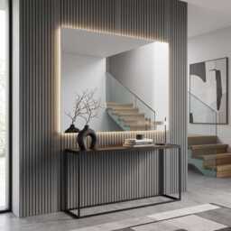 Frameless Rectangle Wall Mirror, 60x45cm Classic Vanity Mirror - thumbnail 2