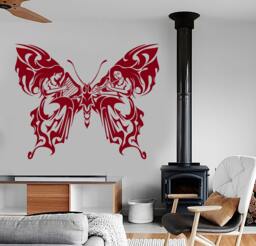 Wall Vinyl Decal Nature Patterns Butterfly Music Ornament Sketch Eco Abstract Modern Home Decor - #1203Dz