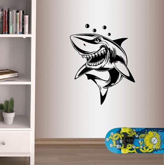 In-Style Decals Wall Vinyl Decal Home Decor Art Sticker Shark Fish Ocean Sea Bathroom Bedroom Removable Mural Design For Any Room 170 - image 1